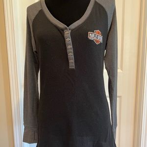 Harley Davidson Womens long sleeve Black & Grey from Lawless Scott City Missouri